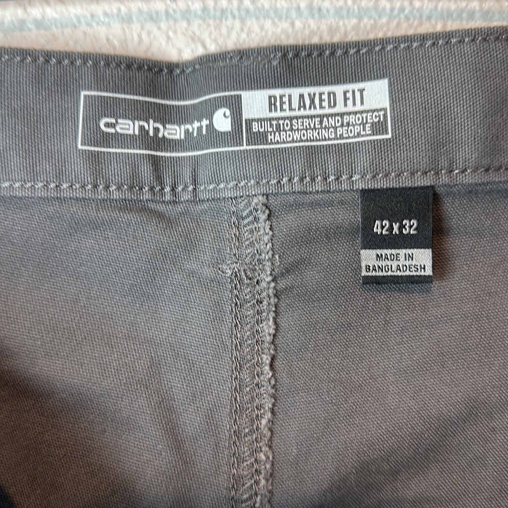 Carhartt Rugged Flex Relaxed Fit Pants 5 Pocket Work Utility Gray 42x32 - Picture 8 of 8